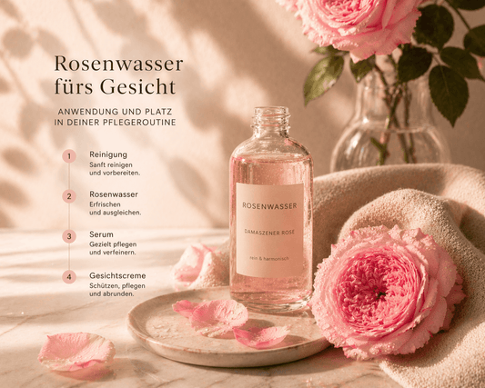 Rosenwasser fürs Gesicht: Anwendung und Platz in deiner Pflegeroutine
