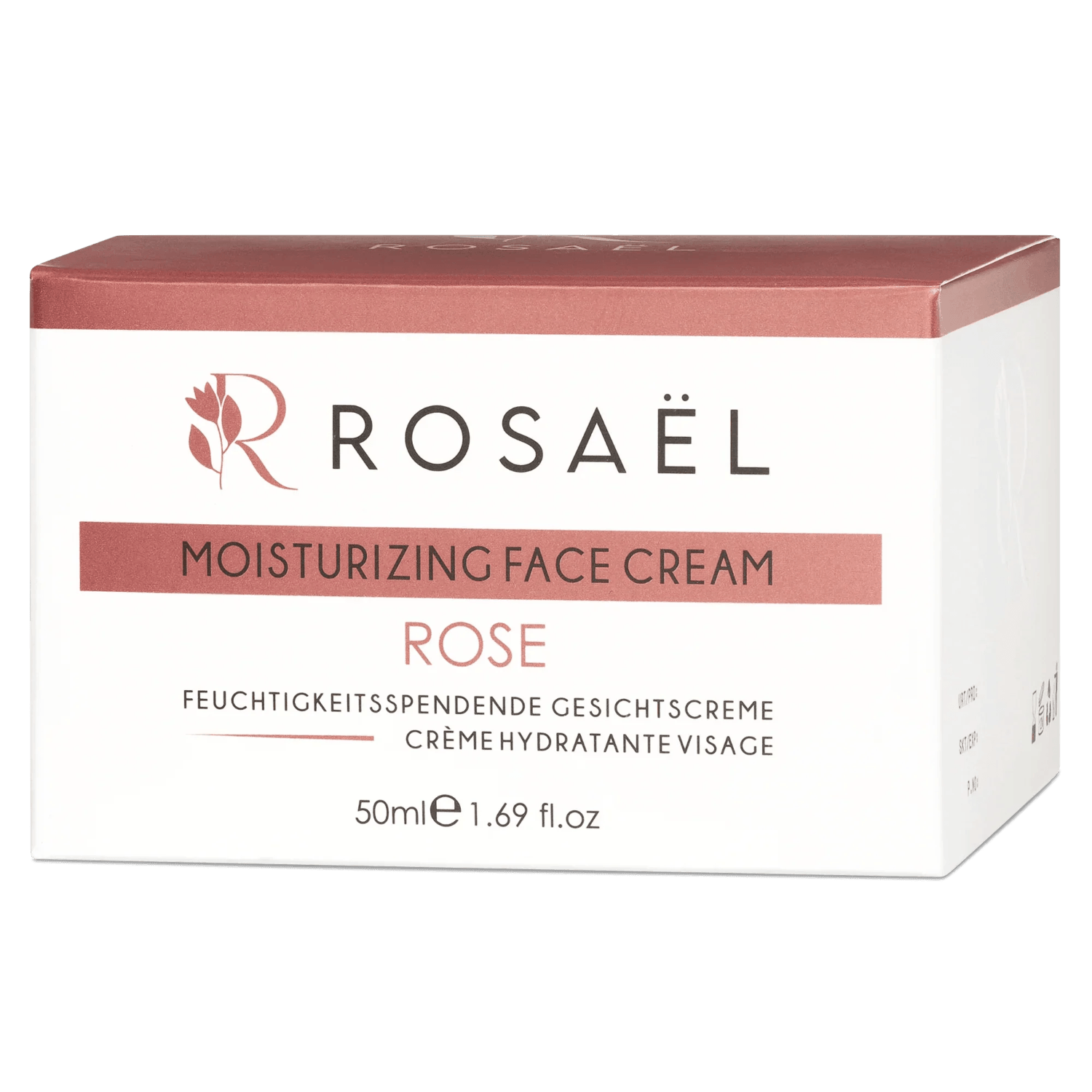 Verpackung der Rosaël Gesichtscreme mit Damaszener Rose, 50 ml