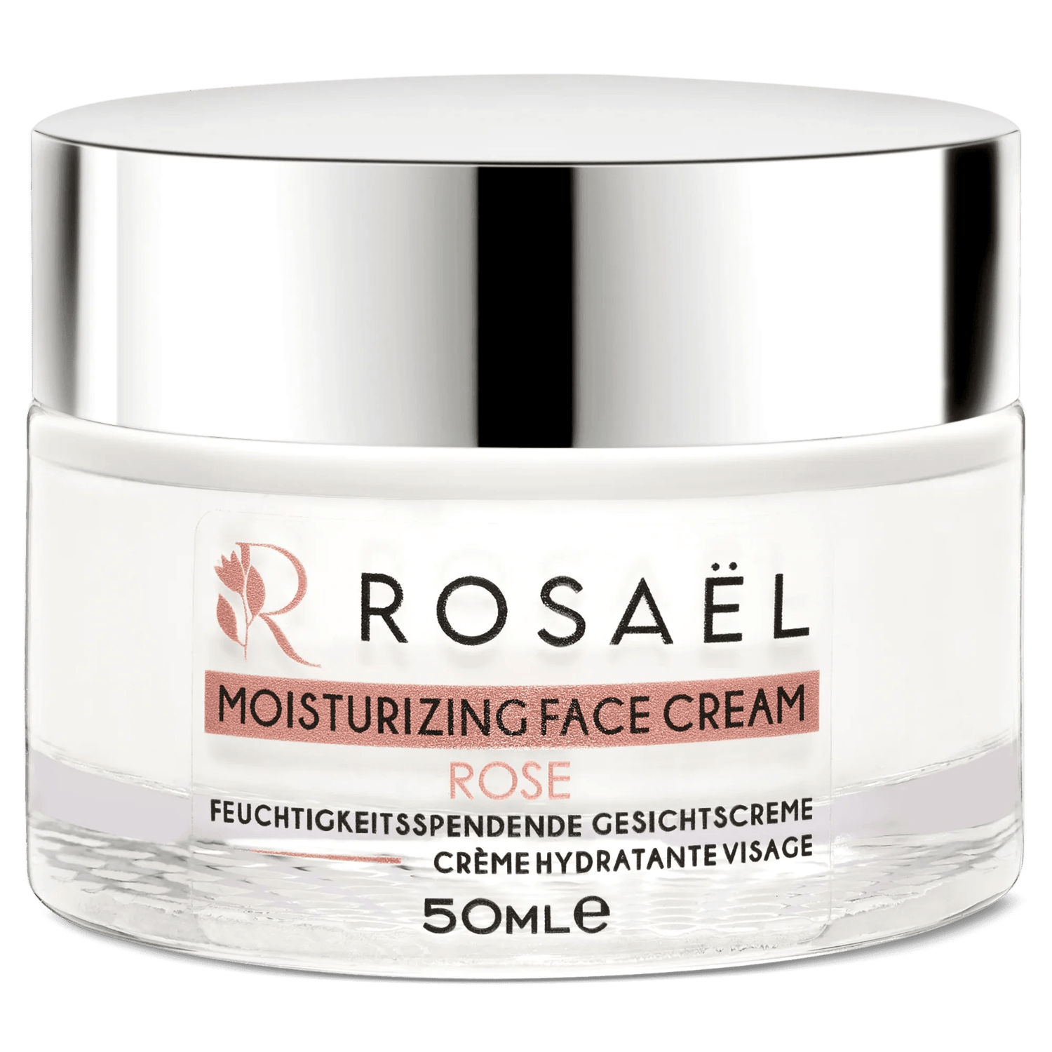 Rosaël Gesichtscreme mit Damaszener Rose im Glastiegel, 50 ml