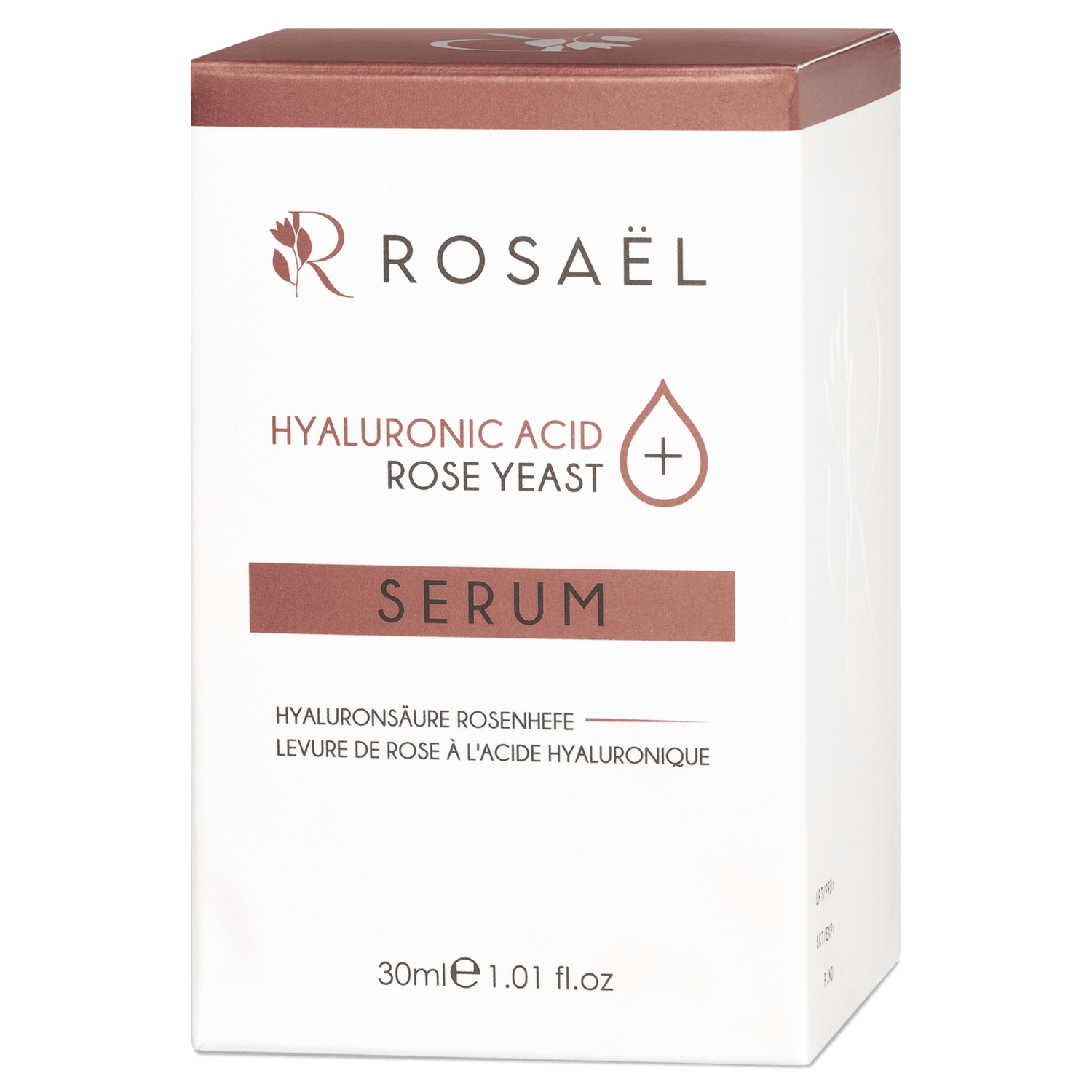 Verpackung des Rosaël Gesichtsserums mit Damaszener Rose, 30 ml