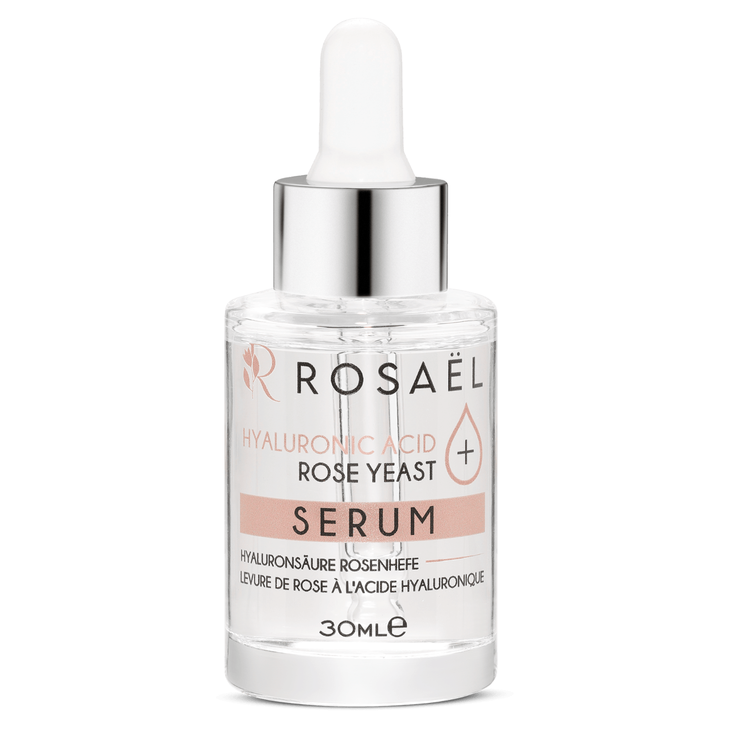 Rosaël Gesichtsserum mit Damaszener Rose im Glasflakon mit Pipette, 30 ml
